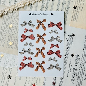 Delicate Bows sticker sheet