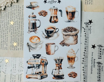 Coffee sticker sheet