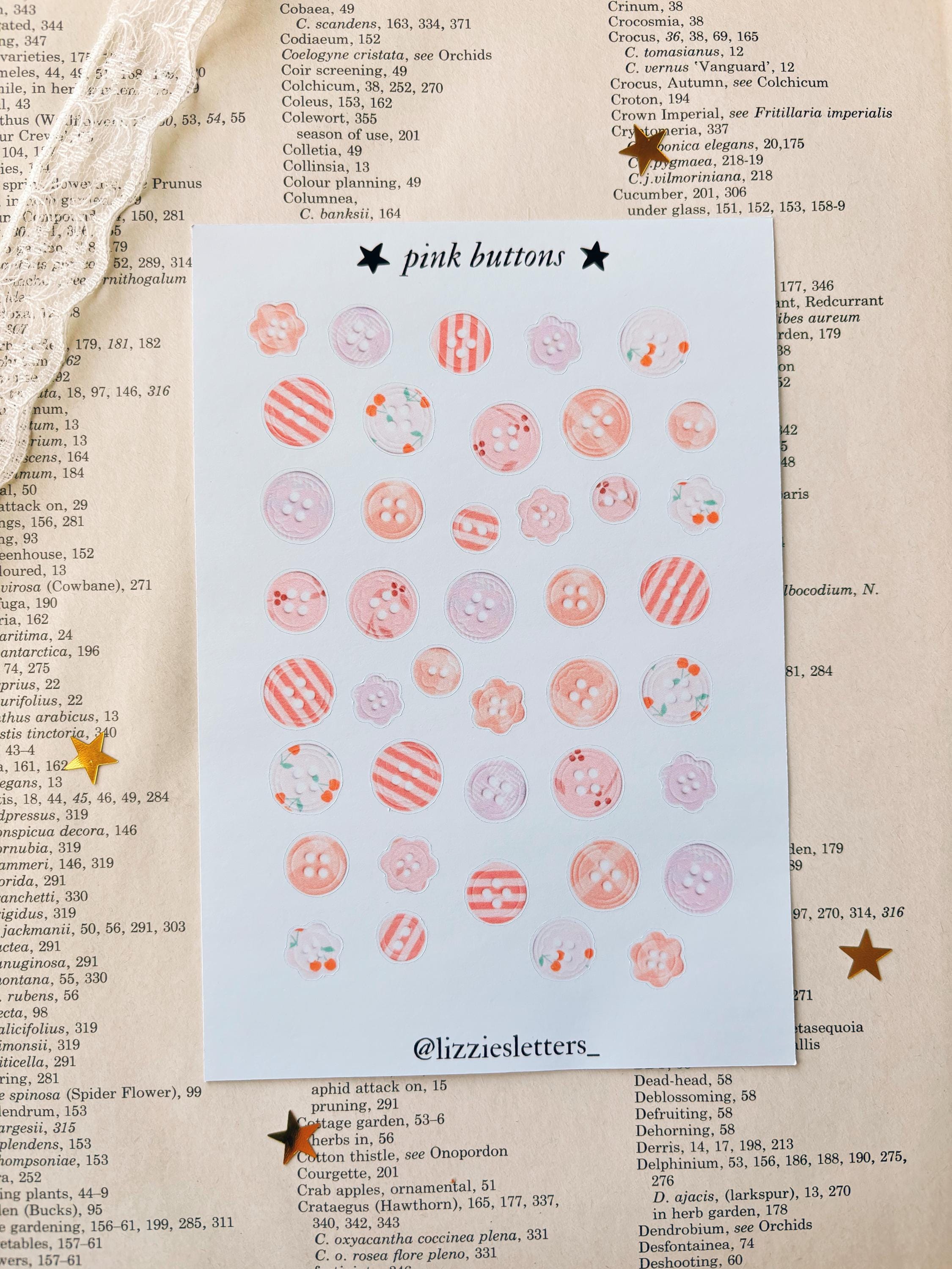 Buttons Sticker Sheet | Junk Journal Stickers - Etsy