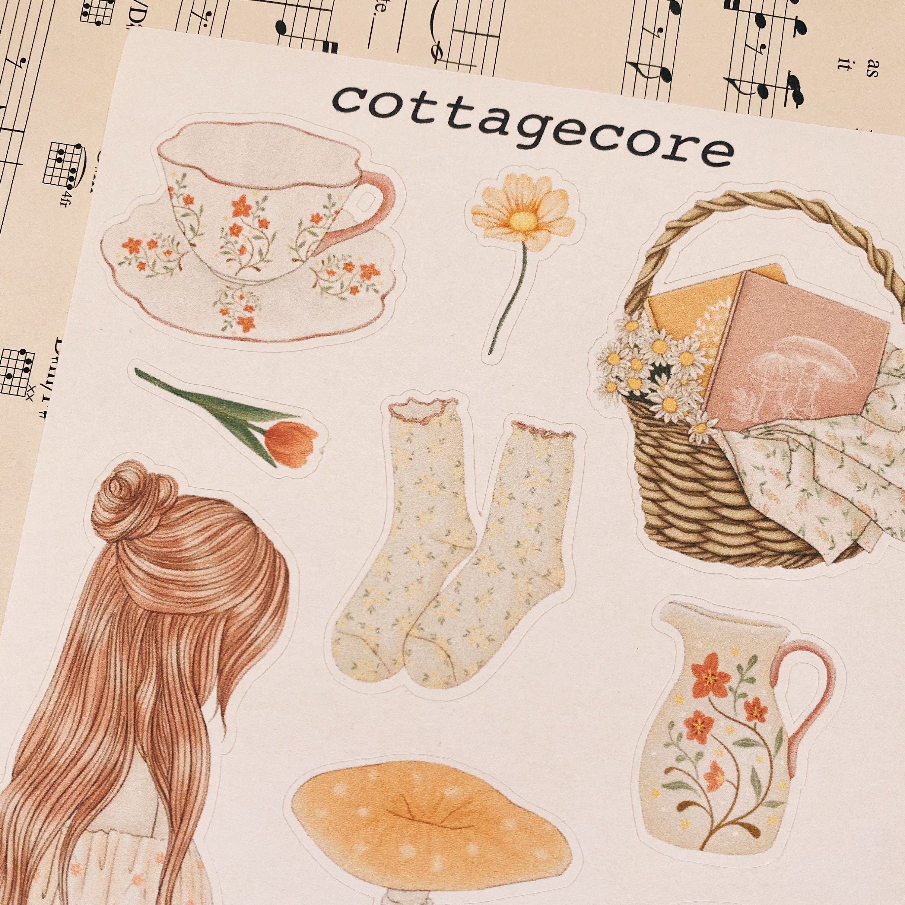 Cottagecore Sticker Sheet - Etsy