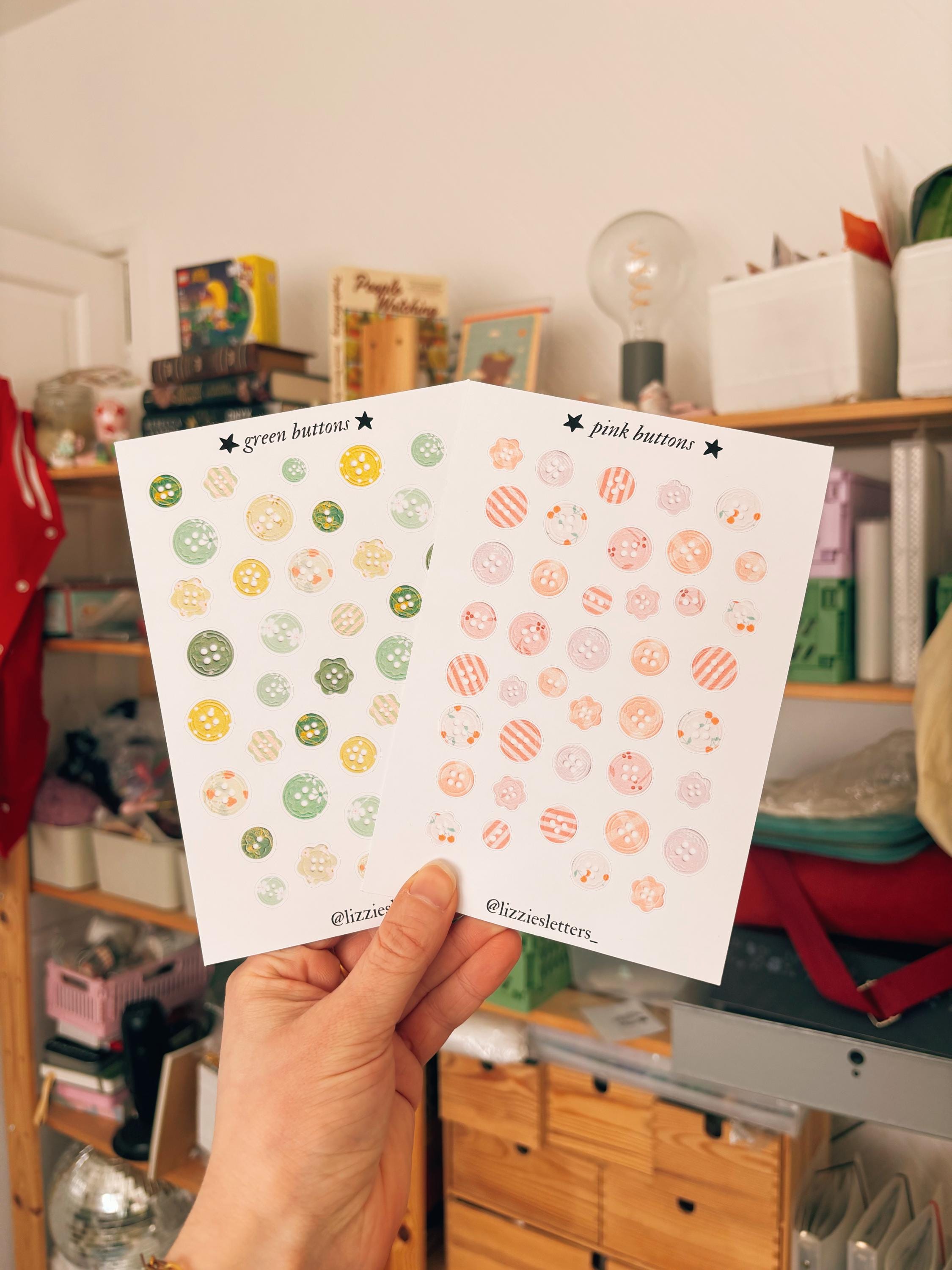 Buttons Sticker Sheet | Junk Journal Stickers - Etsy
