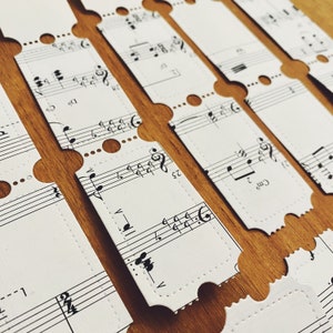 Handmade tickets - vintage music paper