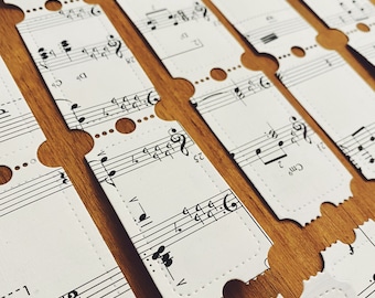 Handmade tickets - vintage music paper