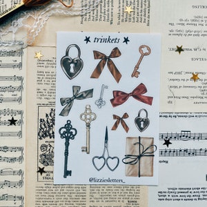 Feuille d'autocollants bibelots