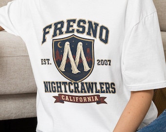 Fresno Nightcrawlers Ghost Crest T-Shirt | Cryptid Graphic Tee