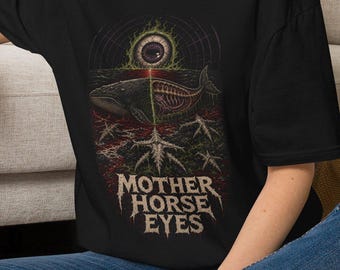 Mother Horse Eyes T-Shirt | surreal eye illustration, dark folk artwork