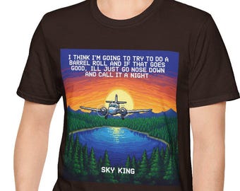 Sky King T-Shirt: Stolen Cessna T-50, Vintage Aviation Tee