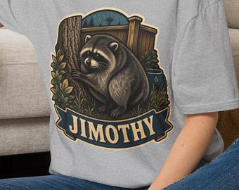 Jimothy the Raccoon Crest Tee | T-Shirt, Woodland Animal Illustration