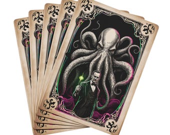 Cartas de póker de Cthulhu: Baraja del Necronomicón de HP Lovecraft