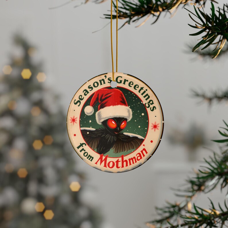 Mothman Christmas Ornament: Cryptid Holiday Decor image 6