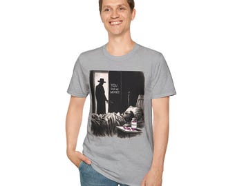 The Hatman, Creepypasta Shadow People Unisex Softstyle T-Shirt, Internet Horror Tee, Benadryl Shirt