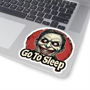 Jeff the Killer Creepypasta Kiss-Cut Stickers, Horror Decal for Laptop, Phone, Tablet, Scary Halloween Sticker, Creepy Internet Meme, Psycho