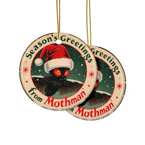 Mothman Christmas Ornament: Cryptid Holiday Decor image 3