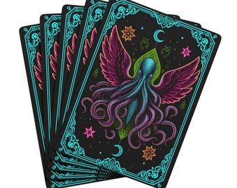 Cartas de Cthulhu: Baraja de póker de terror gótico de HP Lovecraft