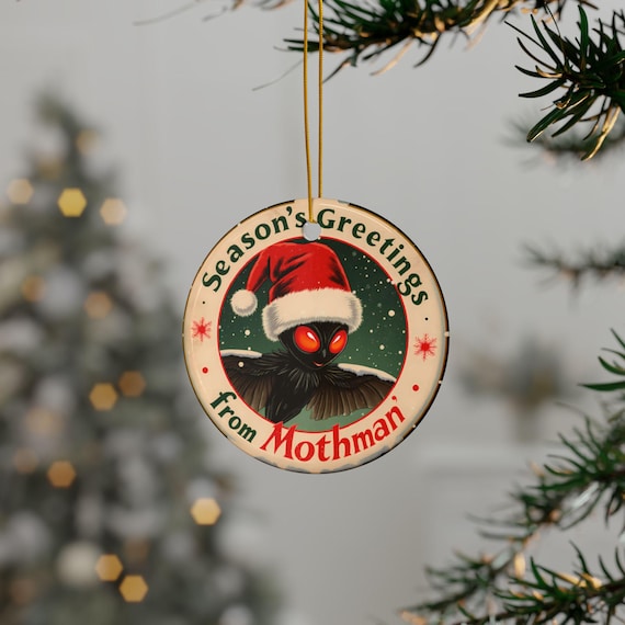 Mothman Christmas Ornament: Cryptid Holiday Decor