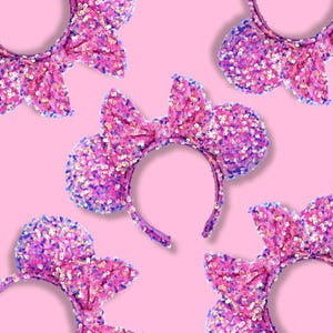 Make it Pink Minnie Ears | Sequin Ears | Minnie Ears | Pink Sequin | Disney Ears | Gifts for Disney Fans | Disney Vacation