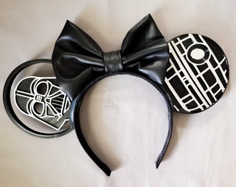 Darth Vader Inspired Minnie Ears | Dark Side | Star Wars | 3D Printed Ears | Disney Ears | Gifts for Disney Fans