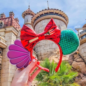 Ariel Inspired Minnie Ears | Little Mermaid | Princess Ears  | Disney Ears | Gifts for Disney Fans | Disney Vacation