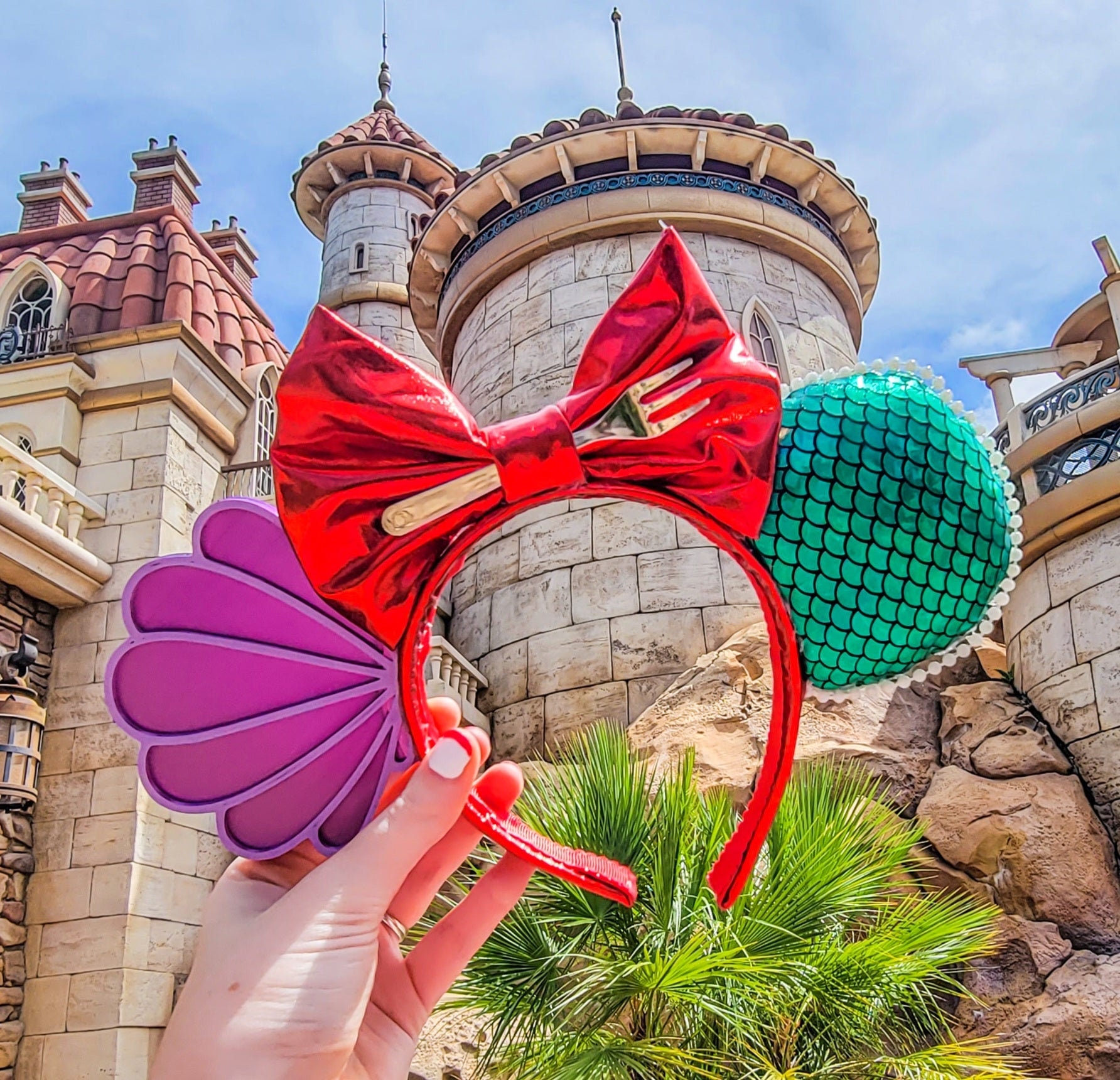 Disney Ears Collection of 4/ 3 Minnie & 1 Ariel Disney Parks Little Mermaid Ariel Purple Iridescent Minnie  main image 3