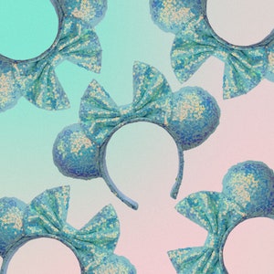 Dreams Do Come True Sequin Minnie Ears | Sequin Ears | Mint Ears |Minnie Ears | Disney Ears | Gifts for Disney Fans | Disney Vacation