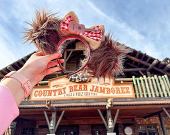 Country Bear Jamboree Inspiriert Minnie Ohren | Creme Pailletten Ohren | Minnieohren | Chunky Pailletten | Disney Ohren | Geschenke für Disney Fans