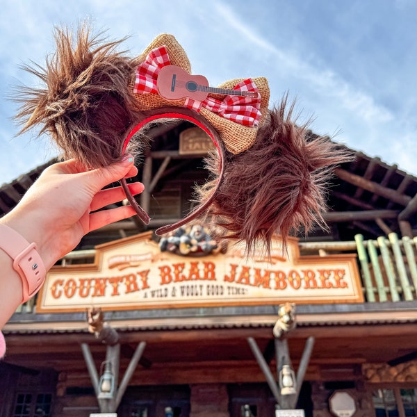 Country Bear Jamboree Inspired Minnie Ears | Cream Sequin Ears | Minnie Ears | Chunky Sequin | Disney Ears | Gifts for Disney Fans