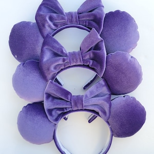 Villainous Purple Velvet Minnie Ears | Velvet Ears | Minnie Ears | Disney Ears | Gifts for Disney Fans | Disney Vacation