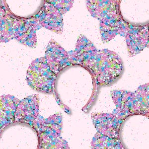 It’s My Party Pink Sequin Minnie Ears | Sequin Ears | Minnie Ears | Chunky Sequin | Disney Ears | Gifts for Disney Fans