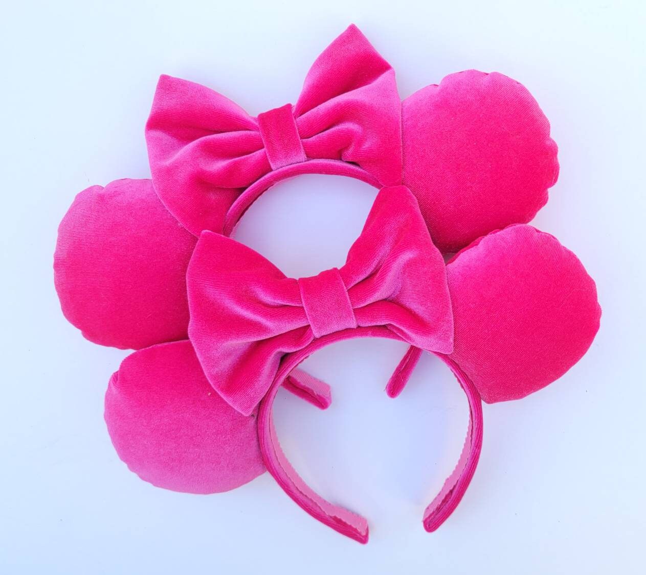 Disneyparks Disney Parks Exclusive - Minnie Mickey Ears Headband Bejeweled Cranberry Red Velvet