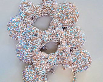 Sugar and Spice Sequin Minnie Ears | Cream Sequin Ears | Minnie Ears | Chunky Sequin | Disney Ears | Gifts for Disney Fans