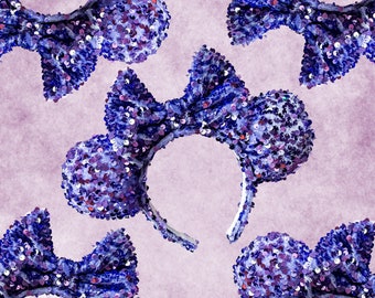 Yzma&#39;s Dress Minnie Ears | Sequin Ears | Minnie Ears | Purple Sequin | Disney Ears | Gifts for Disney Fans | Disney Vacation