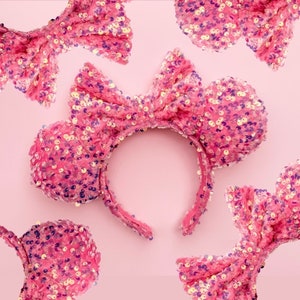 Make it Pink Minnie Ears | Sequin Ears | Minnie Ears | Pink Sequin | Disney Ears | Gifts for Disney Fans | Disney Vacation