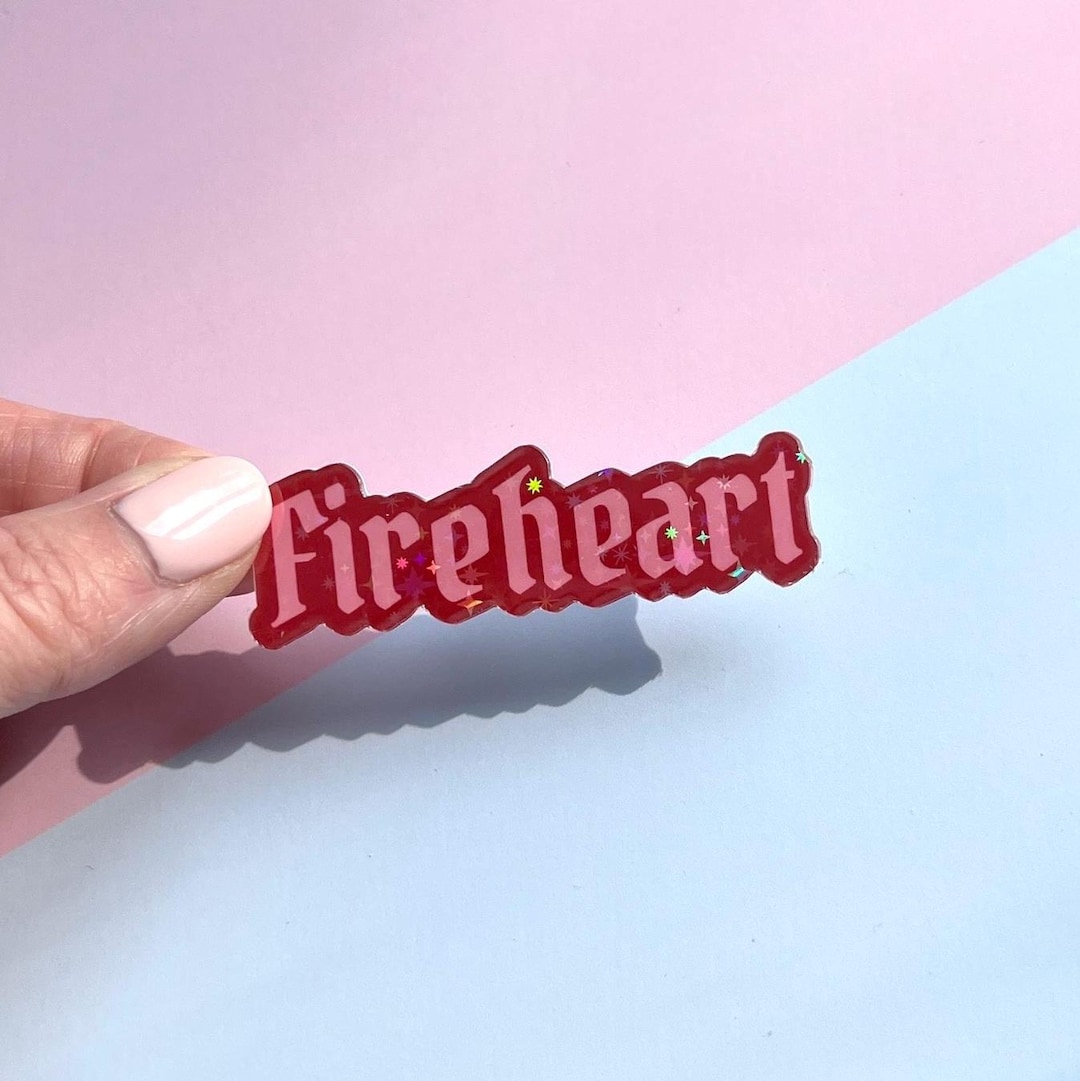Fireheart Sticker Fireheart Sparkly Sticker - Fantasy Book Lover Gift - TOG Sticker - Fun ...