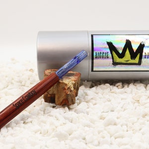 Biggie Pipes Premium Natural Wood & Glass Pipe Chillum Gift Set | Free Custom Engraving | Personalized gift - Smooth Rip Smoke in Style