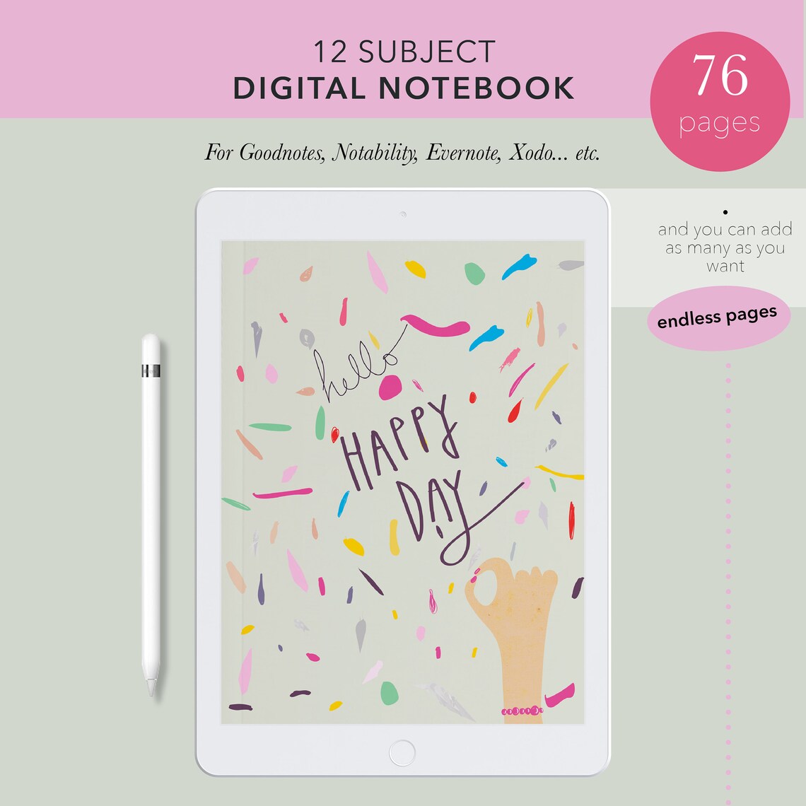 Digital Notebook goodnotes template goodnotes notebook Etsy
