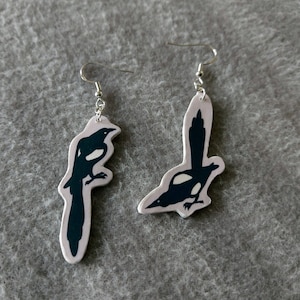 Magpie earrings - Handmade