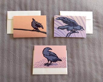 Greeting card - Crows and ravens