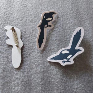 Épingle/insigne/broche pie - Fait main