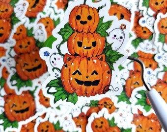Pumpkin stack sticker