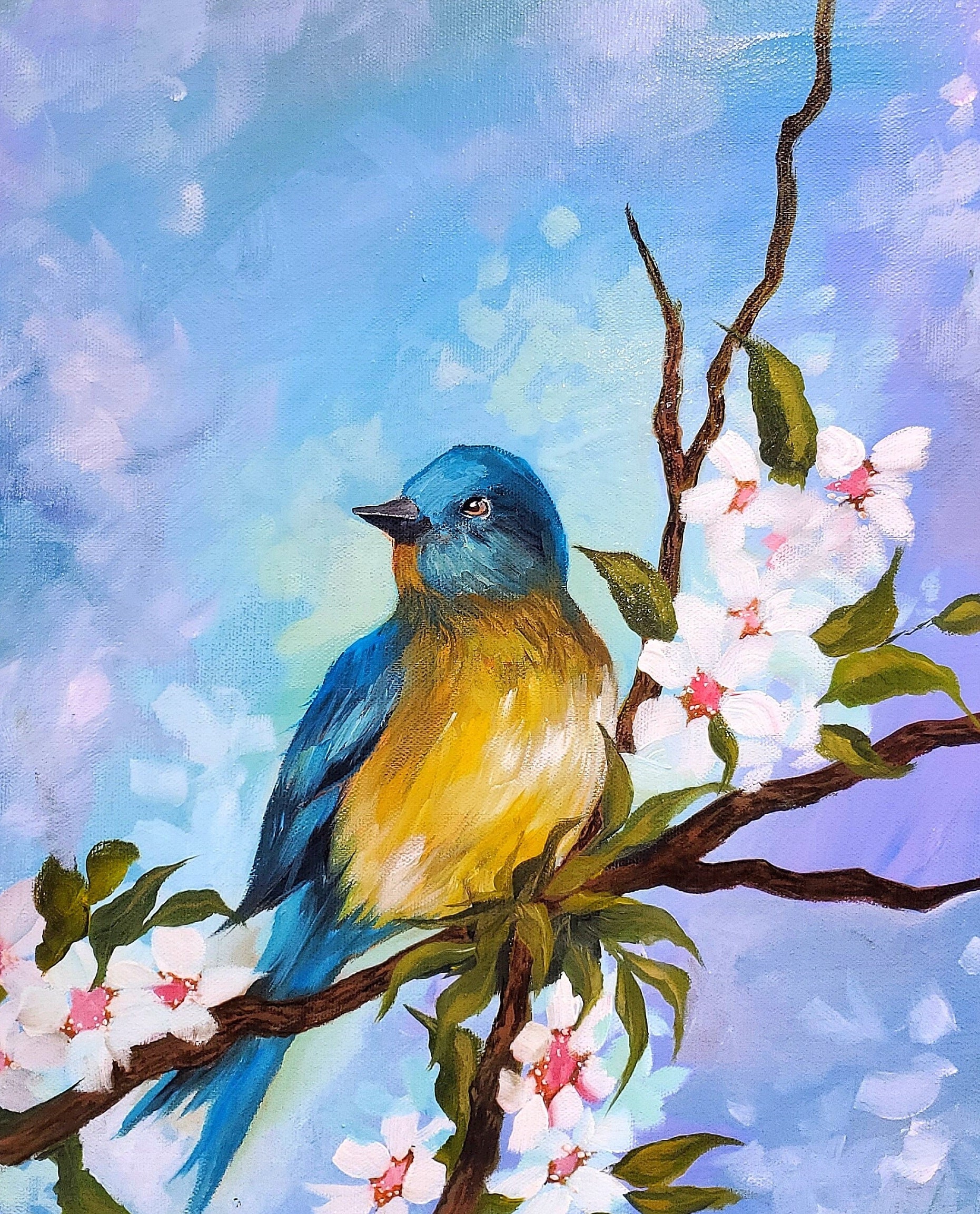 Original Acrylic Painting, Art for Your Home, Bird Art Original