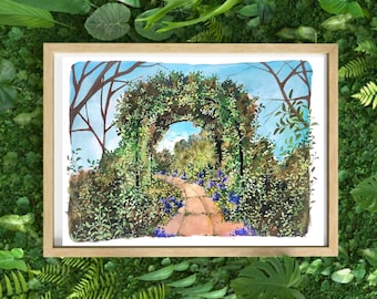 Estampado de arte floral, Estampado de jardín, Estampados de arte. Jardín de cabañas, Imágenes de jardines, Rosas, Arte de pared