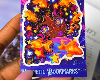 Leola Magnetic bookmarks, double sided, dreamy Reading Gift Book Lover Gift, Book Club Gifts Reader, Page Marker