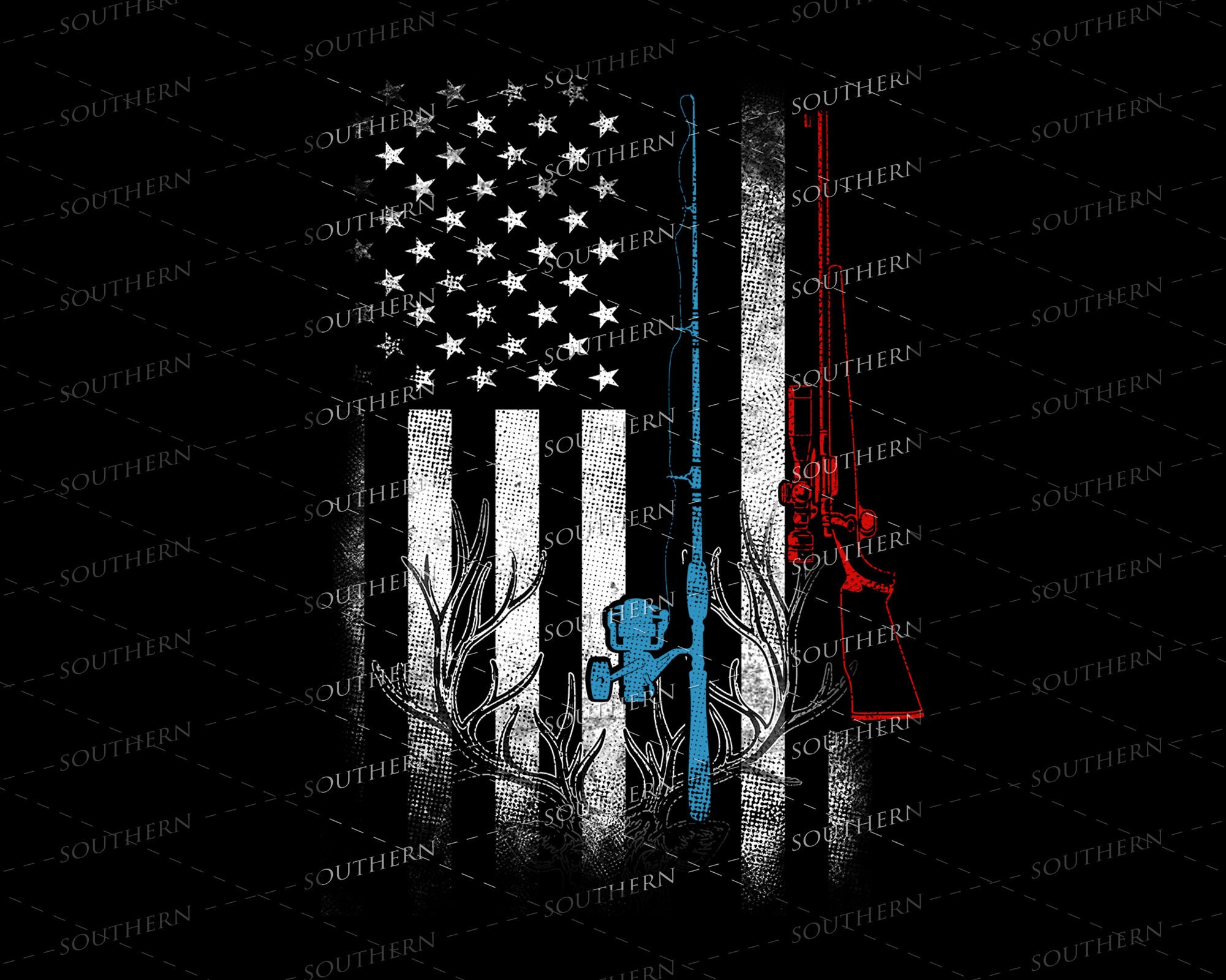 American Flag Thin Red & Blue Line Png Distressed Flag | Etsy