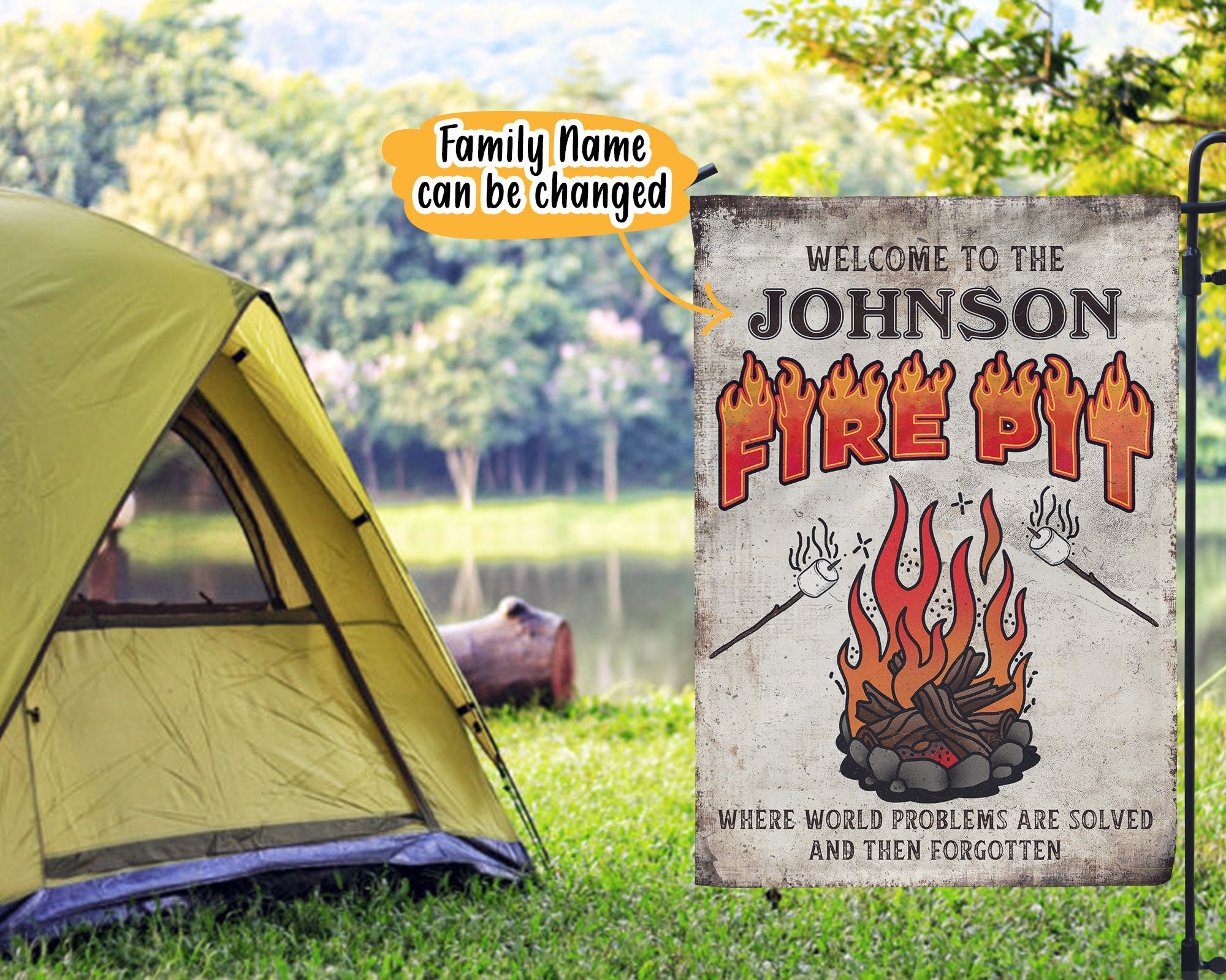 Personalized Gifts For Campers Camping Fire Pit Art Camping Etsy