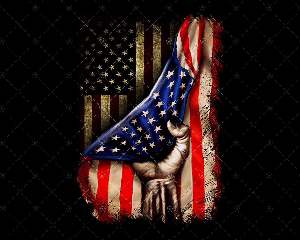 Hand Pulling Down American Flag Png Hand Pull Png Etsy