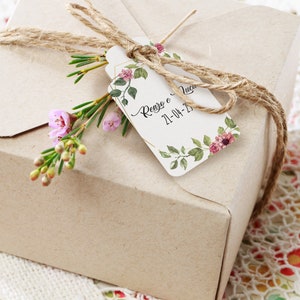 24 Cartellini tag per bomboniere personalizzabili, Matrimonio