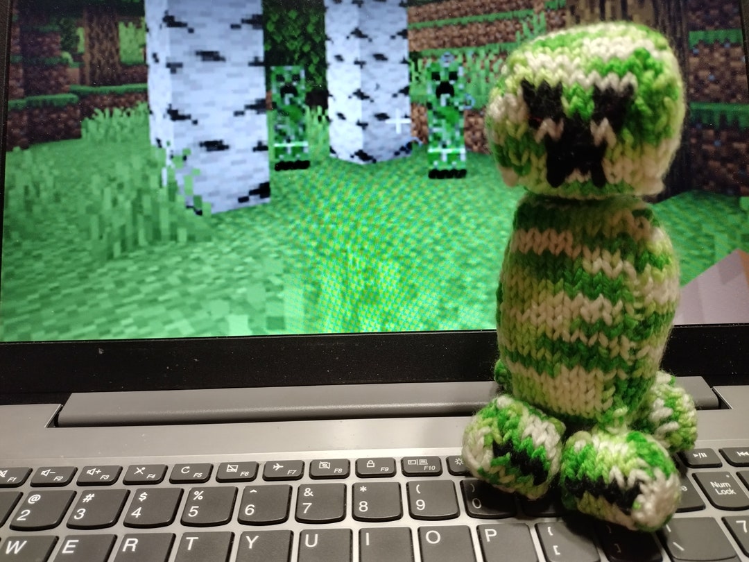 Small Minecraft Creeper Knitting Pattern Etsy