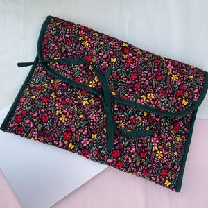 Floral Laptop Briefcase | Padded Handmade Office Bag