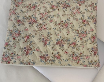 Gepolsterte Laptoptasche mit Blumenmuster - Handgemachte Laptoptasche aus Baumwolle