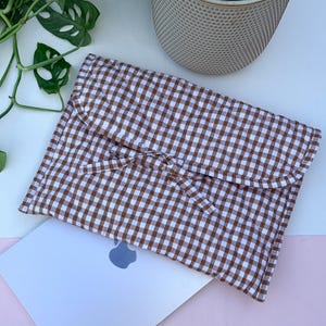 Brown and Bege  with Laces Business Laptop Briefcase | Office Bag | University Bag | Laptop Bag for Women | Men Laptop Bag Handmade in UK